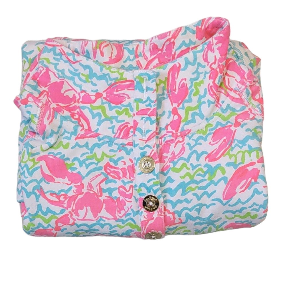 Lilly Pulitzer Captain Popover Pullover Lobstah Roll Pop-Up Small - Picture 10 of 10